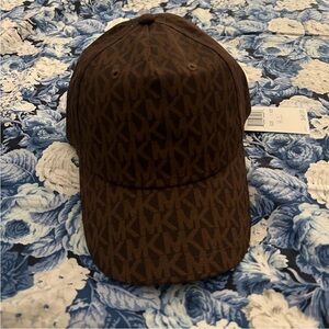 Michael Kors Brown Monogram Hat NWT